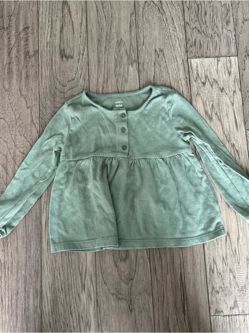 Carter's 4t Green Long-Sleeve